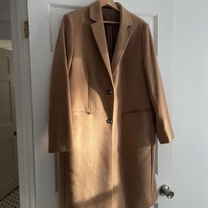 Uniqlo Wool Cashmere Coat Warm Camel Tan Ladies Women XL